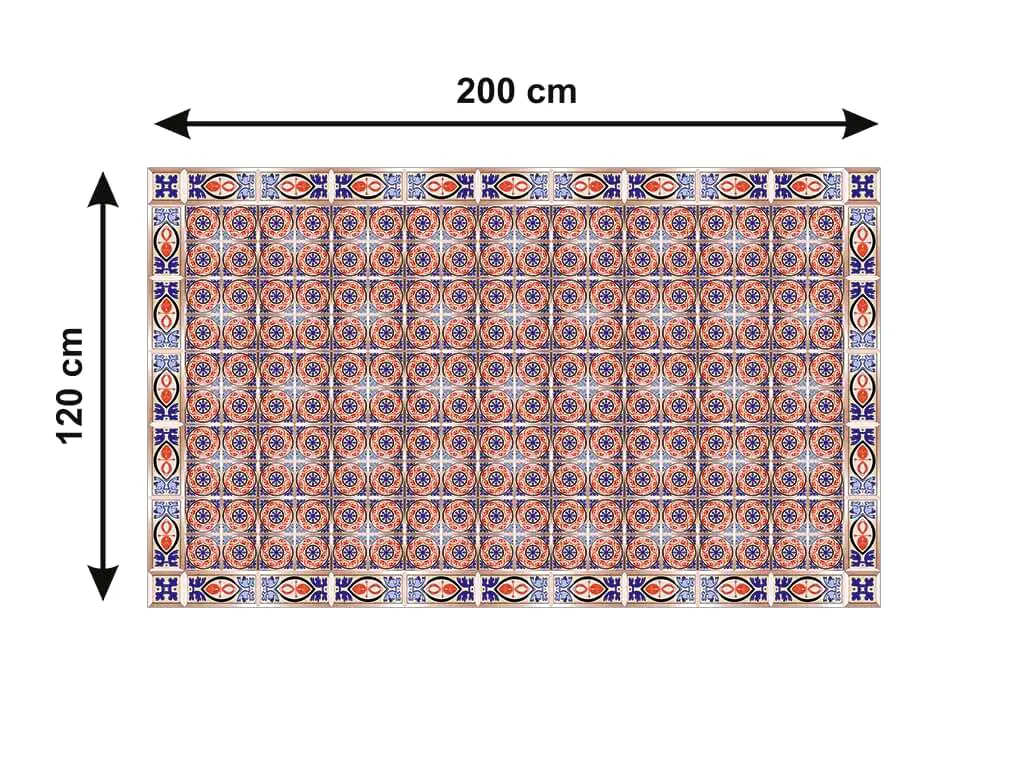 Autocolant gresie şi podele, Folina, model portocaliu, rolă de 200x120 cm