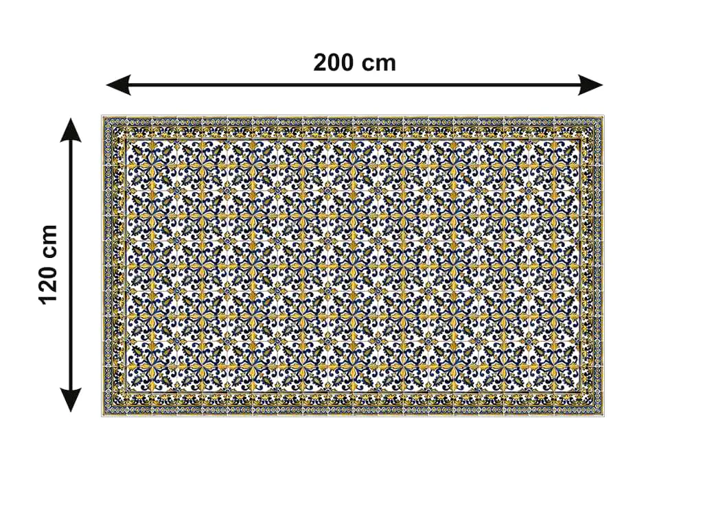 Autocolant gresie şi podele, Folina, model decorativ floral, rolă de 200x120 cm