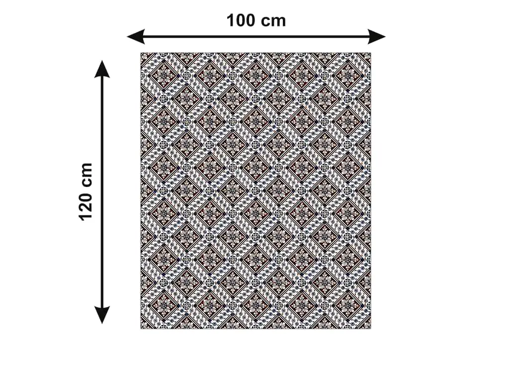 Autocolant gresie şi podele, Folina, model romburi maro, 120 cm lăţime