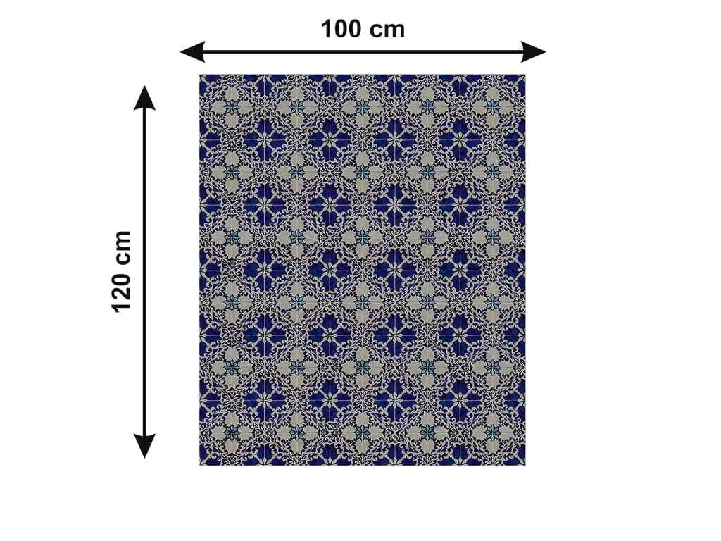 Autocolant gresie şi podele, Folina, model floral, 120 cm lăţime