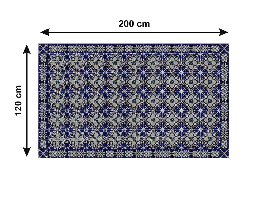 Autocolant gresie şi podele, Folina, model floral, rolă de 200x120 cm