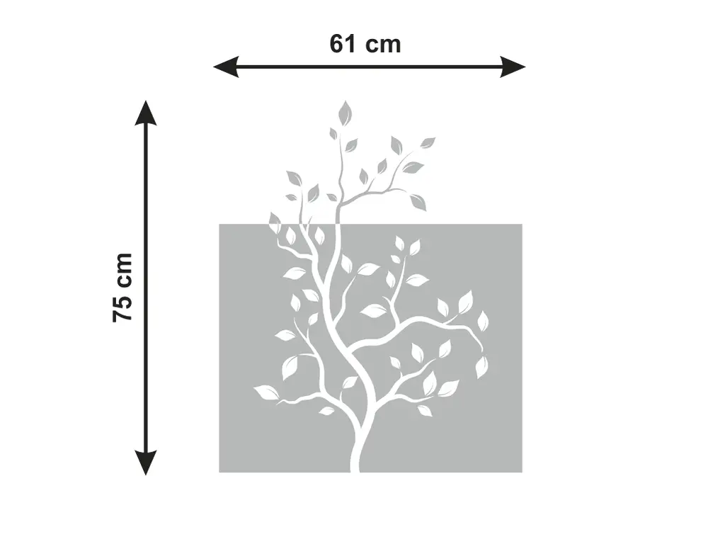 Folie geam autoadezivă Crengi, cu model decupat, rolă de 61x75 cm, racletă inclusă 