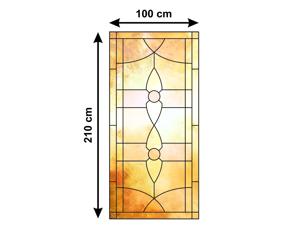 Folie sablare uşă din sticlă, Folina, vitraliu bej, rolă de 100x210 cm, cu racletă aplicare şi cutter incluse