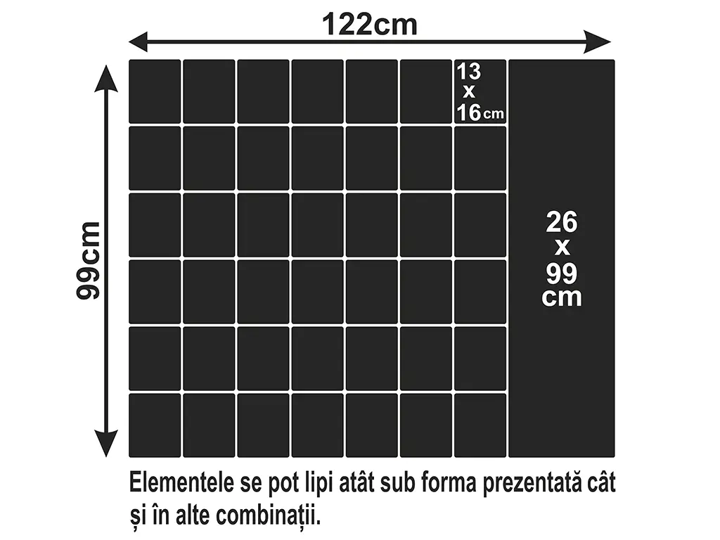 Sticker tip tablă de scris, Folina, model organizator, 99x122 cm