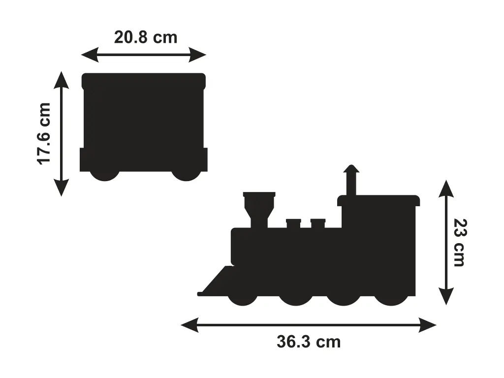 Sticker tip tablă de scris, Folina, model trenuleț, 42x114 cm, racletă de aplicare inclusă in set