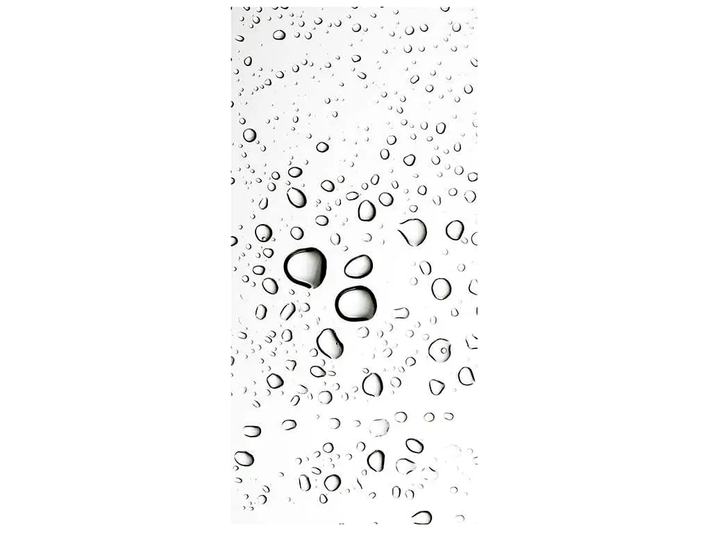 Folie cabină duş, Folina, sablare cu imprimeu stropi de apă gri, rolă de 100x210 cm