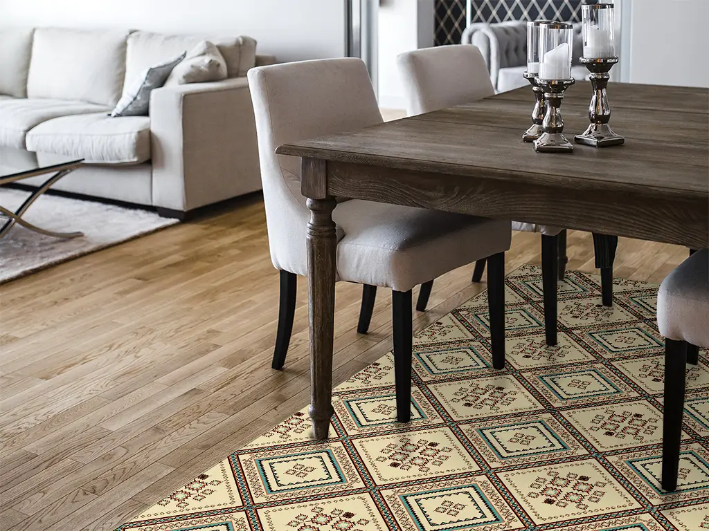 Covor antiderapant pentru bucătărie, din pvc, model Luxor, linoleum antiderapant la rolă de 80x158 cm