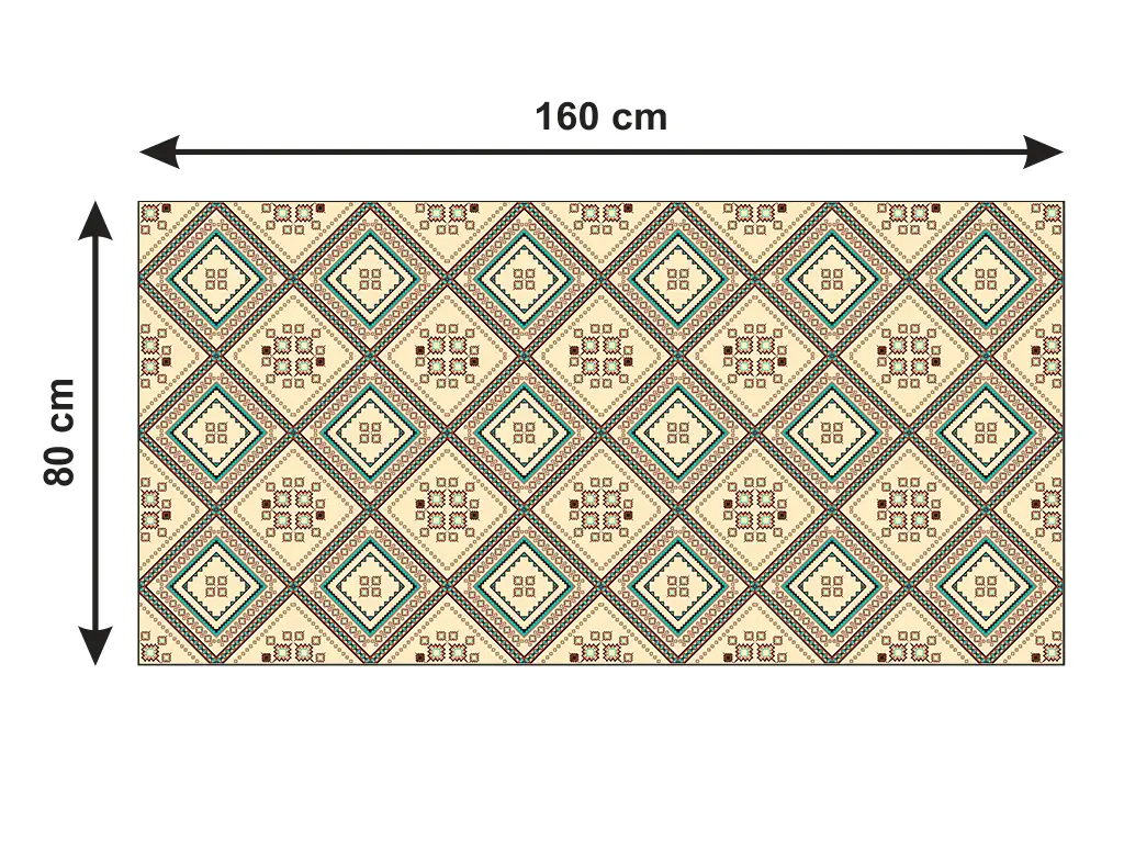 Covor antiderapant pentru bucătărie, din pvc, model Luxor, linoleum antiderapant la rolă de 80x158 cm