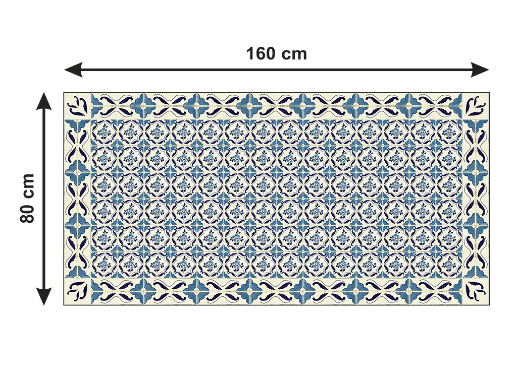 Covor antiderapant pentru bucătărie, din pvc, model Serres, linoleum antiderapant la rolă de 80x158 cm