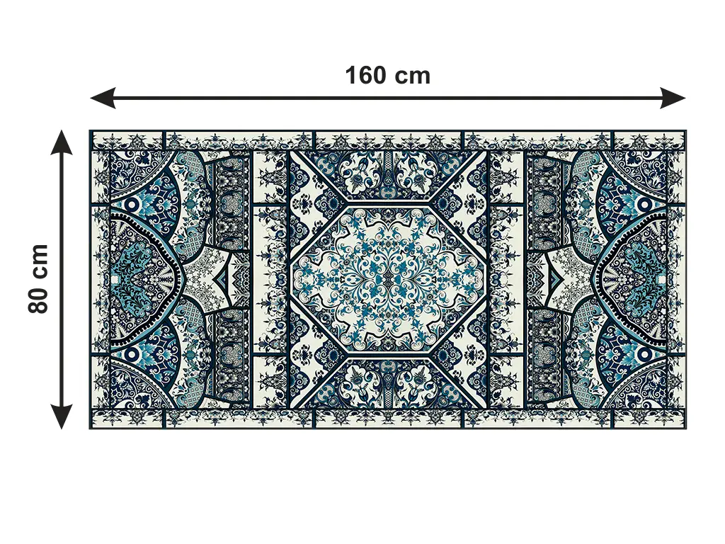 Covor antiderapant pentru bucătărie, din pvc, model Verno, linoleum antiderapant la rolă de 80x158 cm 