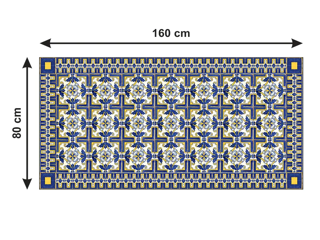 Covor antiderapant pentru bucătărie, din pvc, model Larisa, linoleum antiderapant la rolă de 80x158 cm 