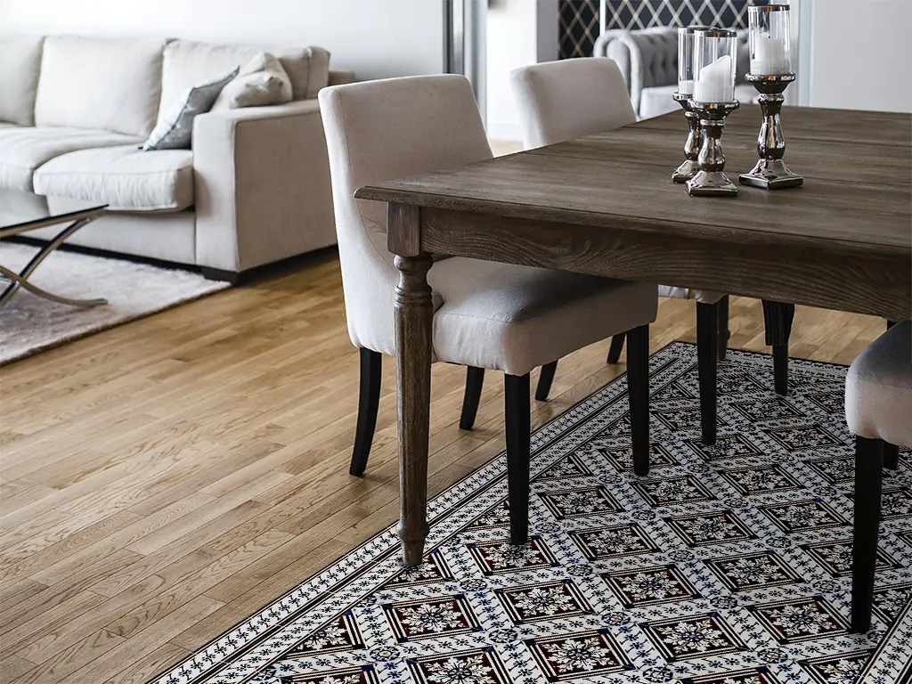 Covor PVC, cu model romburi, linoleum antiderapant la rolă de 80x490 cm