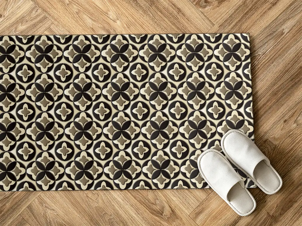 Covor antiderapant pentru bucătărie, din pvc, model Veria, linoleum antiderapant la rolă de 80x158 cm 