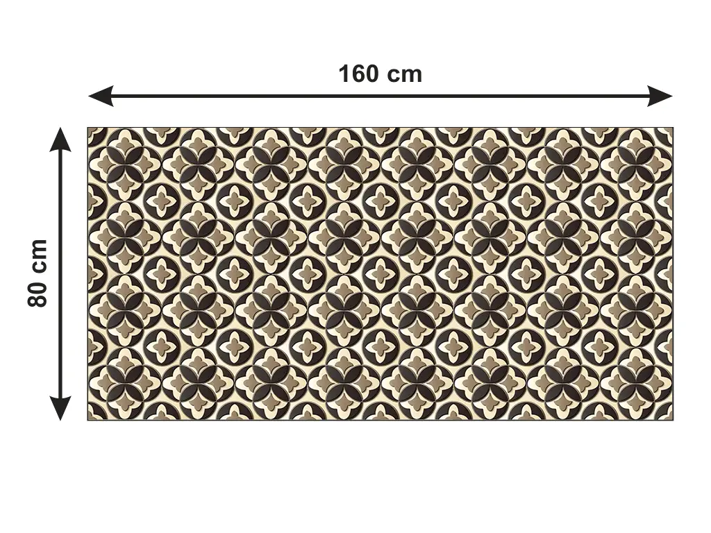 Covor antiderapant pentru bucătărie, din pvc, model Veria, linoleum antiderapant la rolă de 80x158 cm