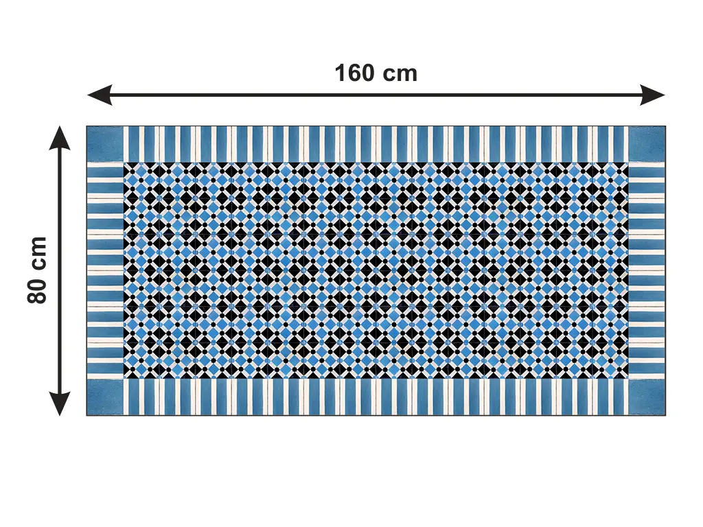 Covor antiderapant pentru bucătărie, din pvc, model Volos, linoleum antiderapant la rolă de 80x158 cm 