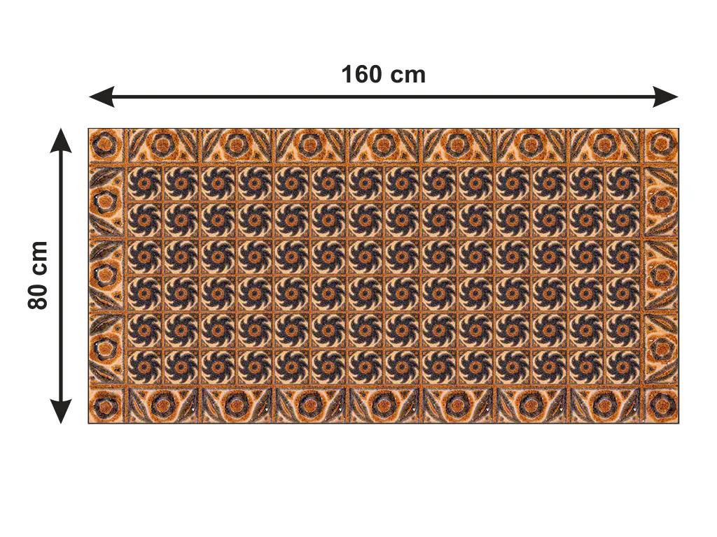 Covor antiderapant pentru bucătărie, din pvc, model Corint, linoleum antiderapant la rolă de 80x158 cm