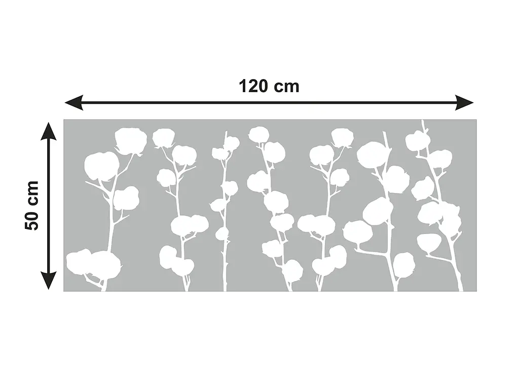 Folie geam autoadezivă Cotton Flowers, cu model decupat, rolă de 50x120 cm, racletă inclusă 