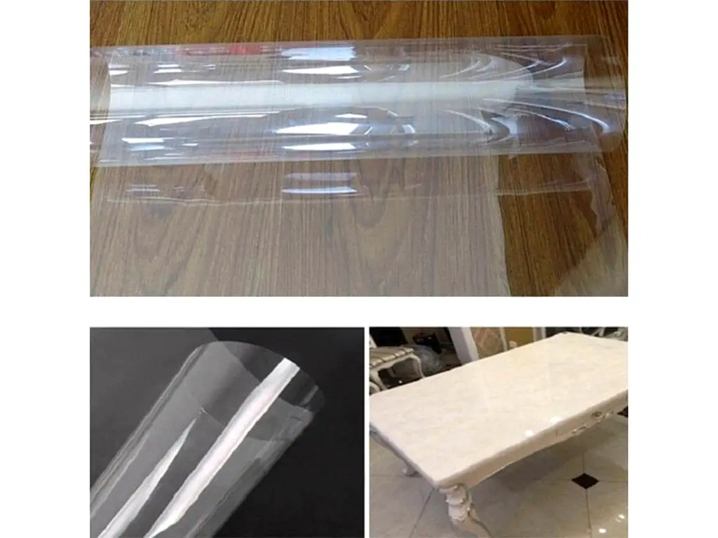 Folie protecţie transparentă lucioasă, cu adeziv, cu grosime de 0,1 mm, 152 cm lăţime