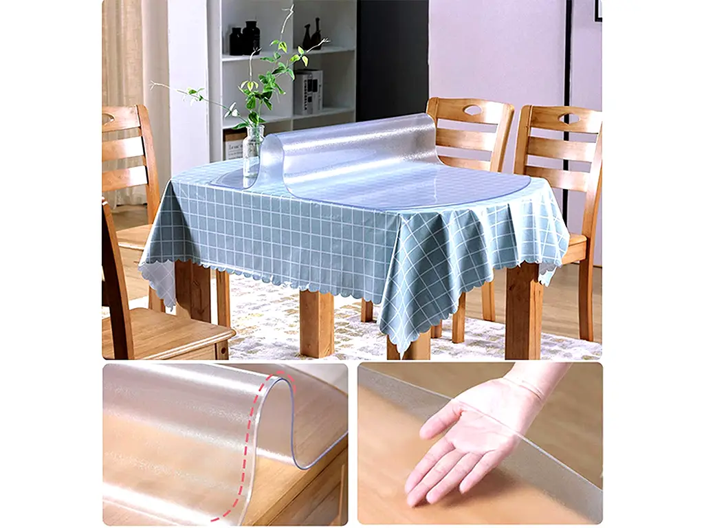 Folie de protecție transparentă, mată, 3mm grosime, pentru mobilă, pardoseli, diverse suprafețe, rolă de 100x125cm