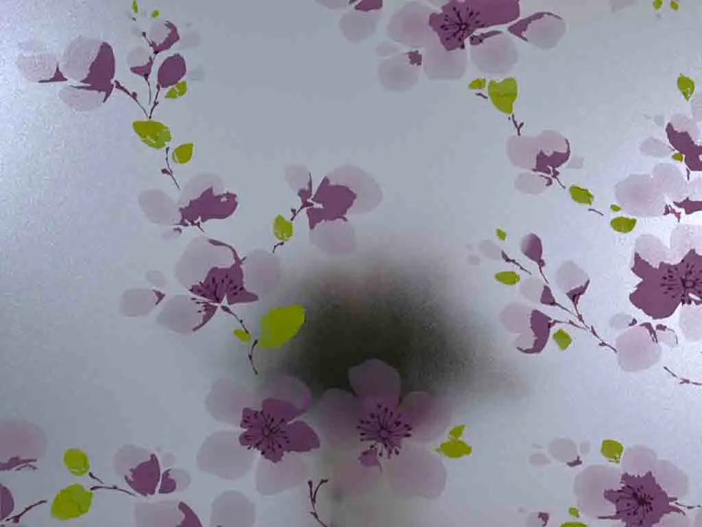 Folie geam electrostatică flori mov