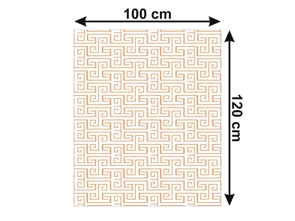 Folie geam autoadezivă Orange Maze, Folina, model portocaliu, 122 cm lăţime