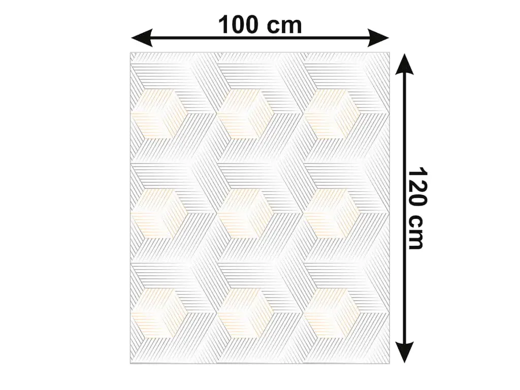 Folie geam autoadezivă Golden, Folina, model geometric gri-auriu,122 cm lăţime