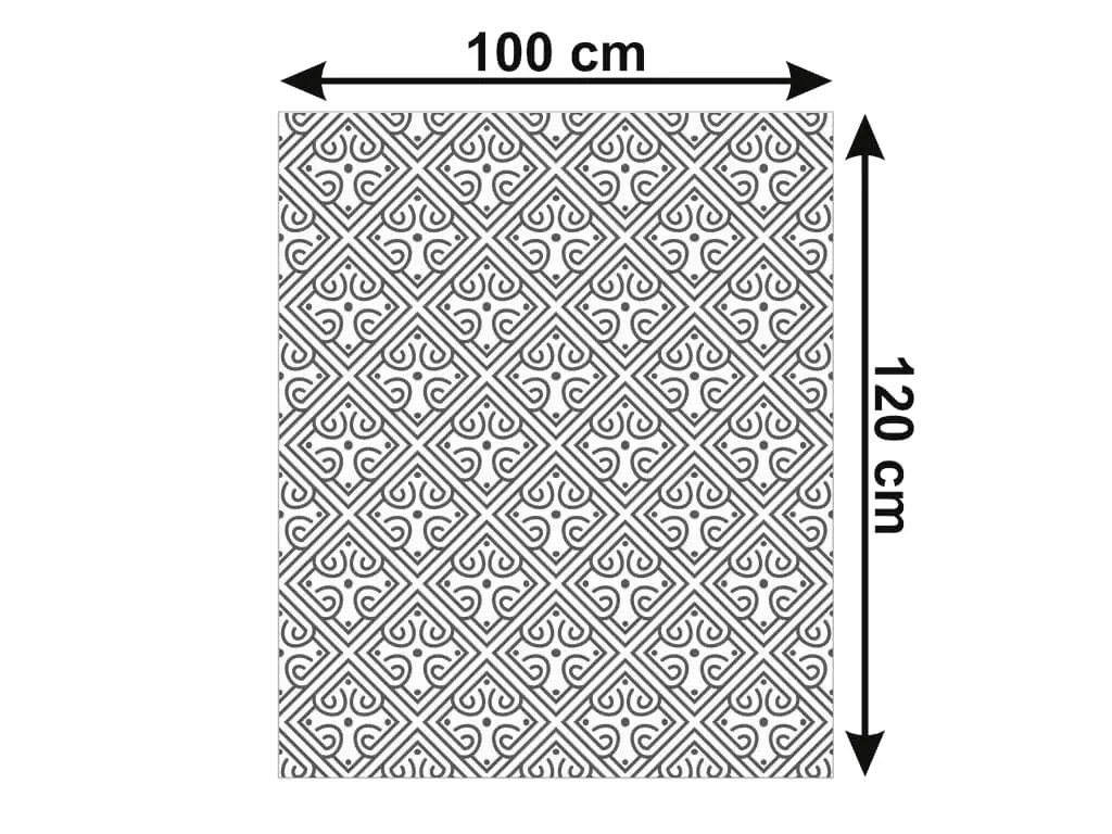 Folie geam autoadezivă Gray Shapes , Folina, model pătrate gri, 122 cm lăţime