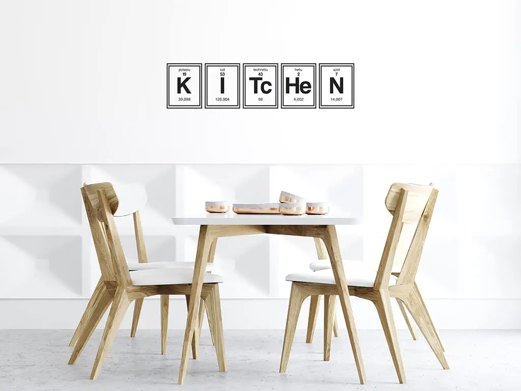 Sticker decorativ Kitchen Chemistry, Folina, negru, 120x30cm