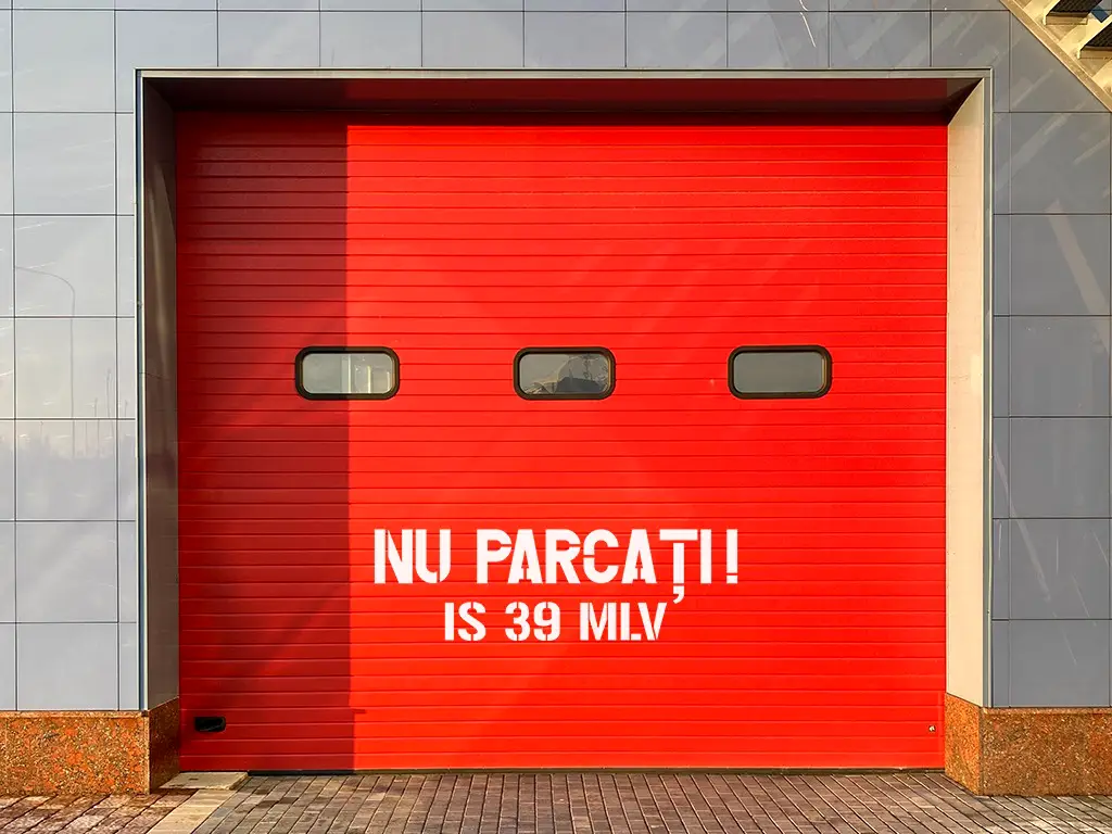 Șablon semnalizare Nu Parcați, cu număr personalizat, dimensiune 36x100 cm