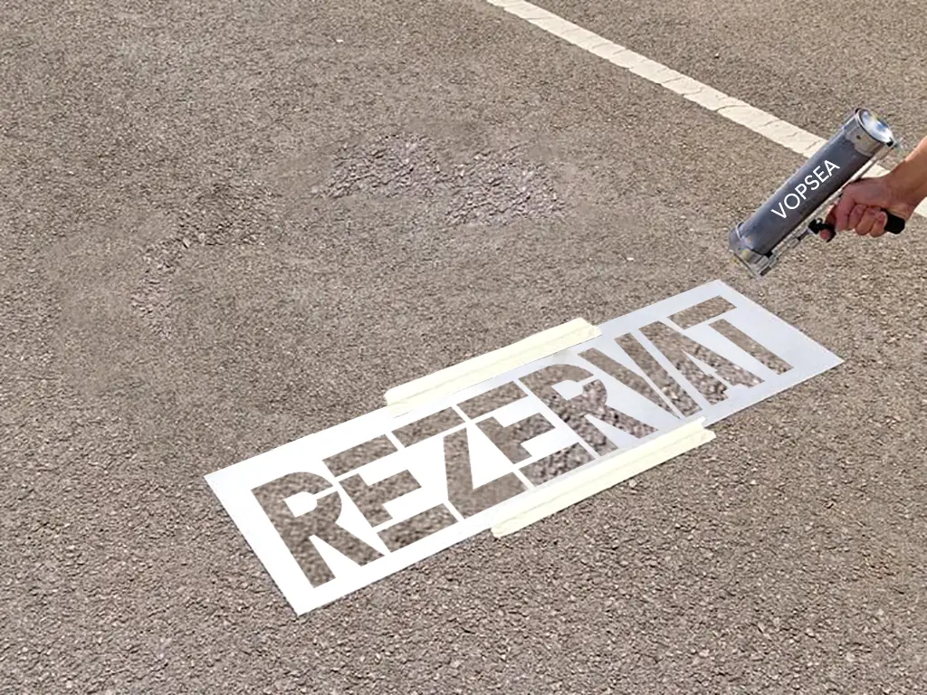 Șablon semnalizare Rezervat, pentru parcare