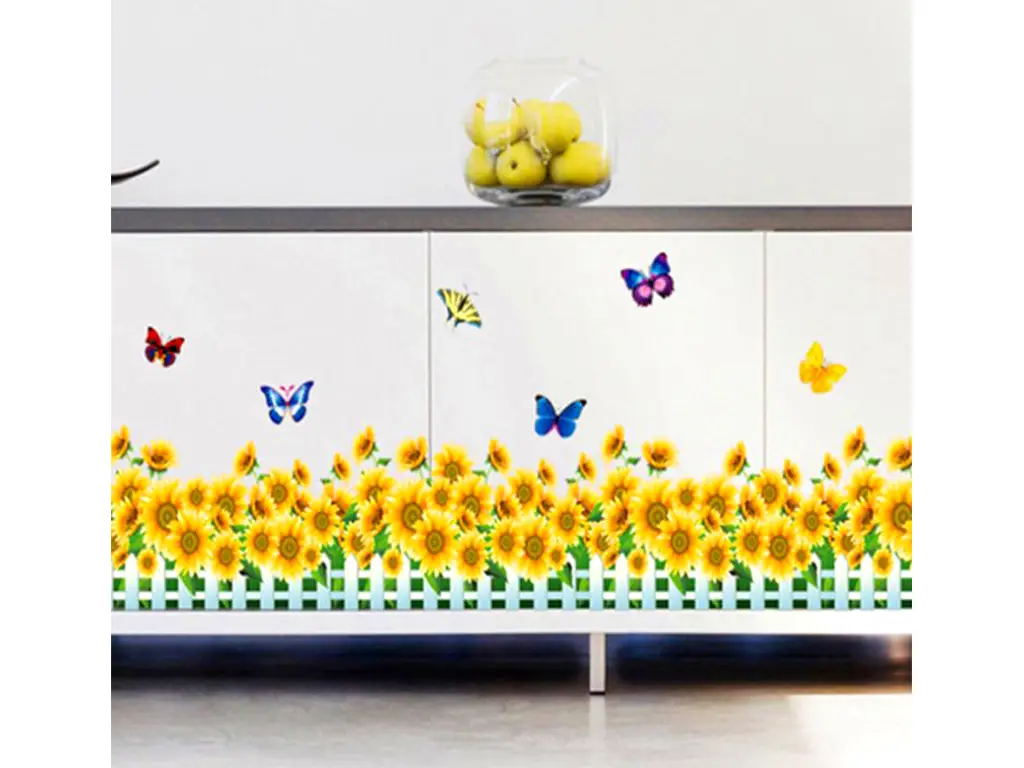 Sticker Floarea soarelui, Folina, bordură autoadezivă, 130 cm