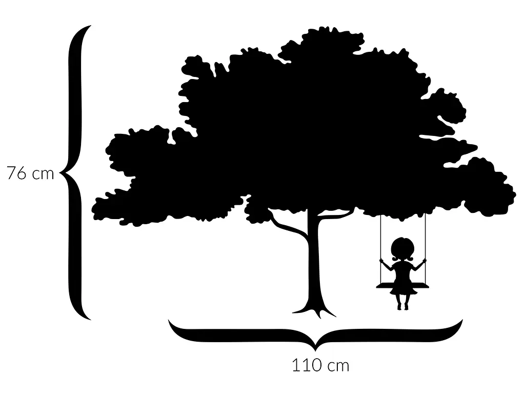 Sticker tablă de scris, Folina, model copac, 76x110 cm, racletă de aplicare inclusă in set