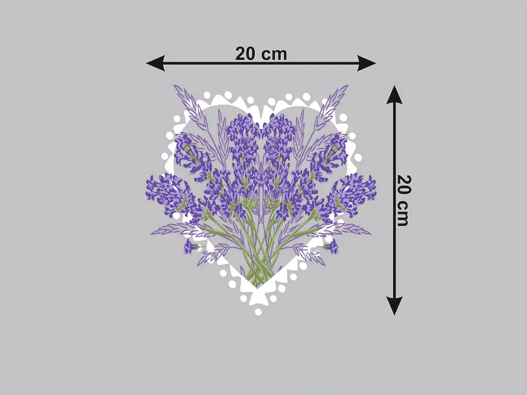Set 18 stickere faianţă bucătărie, Folina, model lavandă