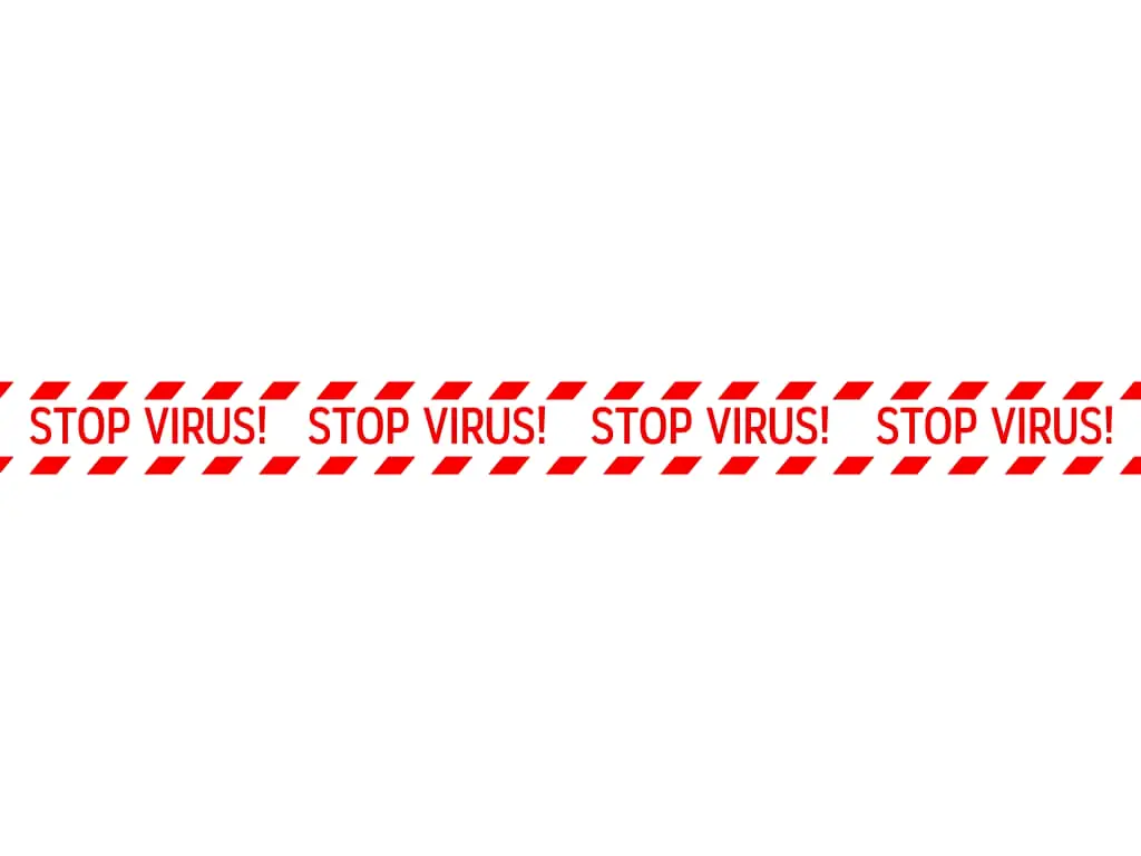 Stickere podea Stop Virus - set 2 bucăţi, 72x9cm