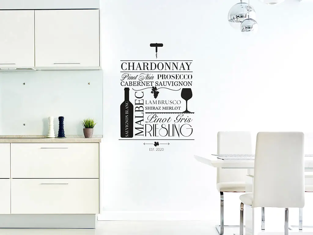 Sticker decorativ Vinuri 2, Folina, negru, 120x85 cm