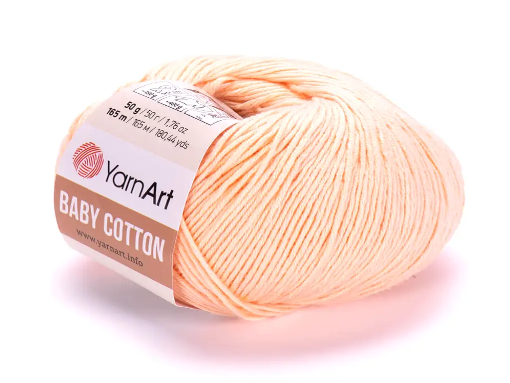 Fir textil Yarn Art Baby Cotton bej somon 411, pentru tricotat