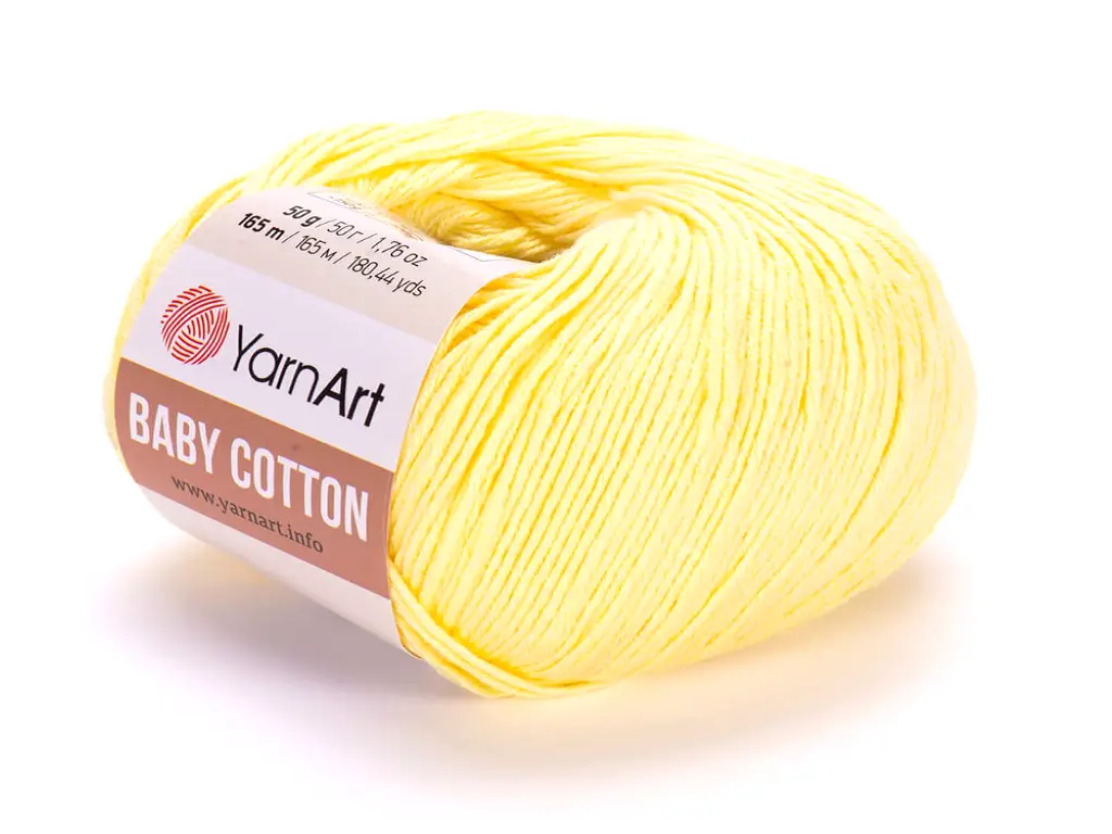 Fir textil Yarn Art Baby Cotton galben pai 431, pentru tricotat