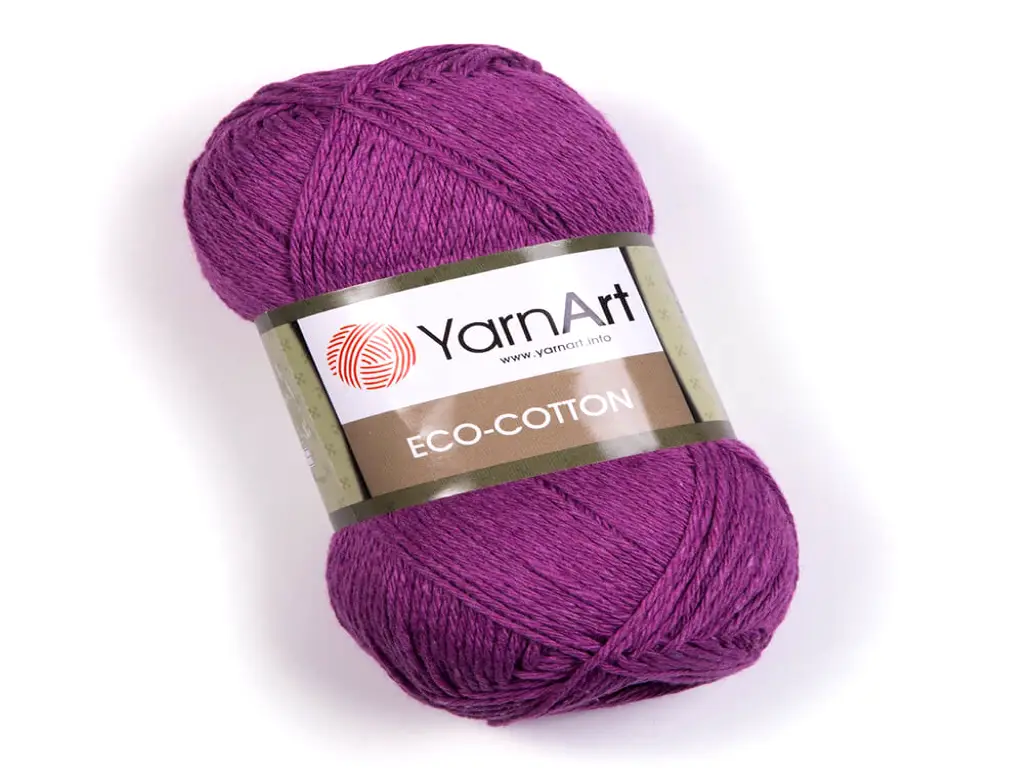 Fir textil Yarn Art Eco Cotton violet 772, pentru tricotat