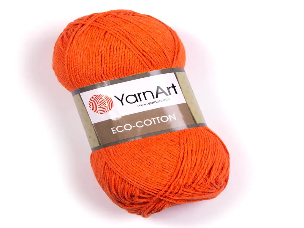 Fir textil Yarn Art Eco Cotton portocaliu 779, pentru tricotat