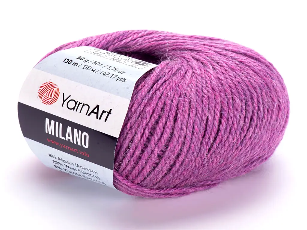 Fir textil Yarn Art Milano mov pudrat 861, pentru tricotat