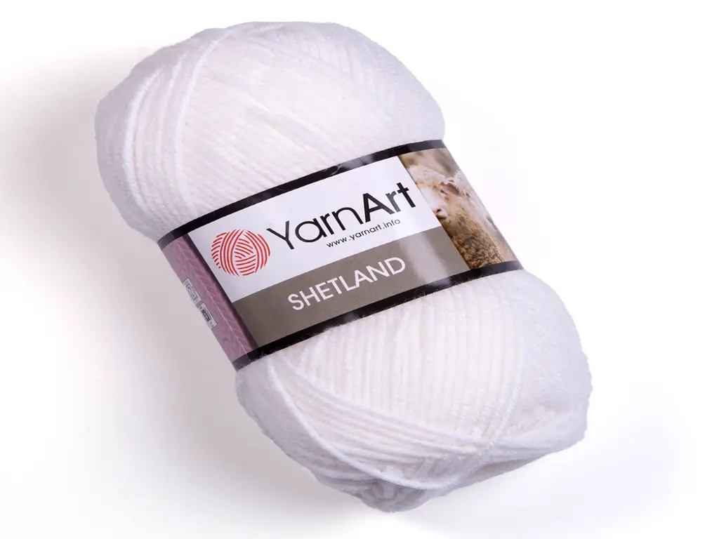 Fir textil Yarn Art Shetland alb 501, pentru tricotat