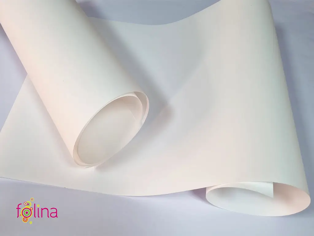 Folie PVC rigid alb mat, Aslan N22, fără adeziv, rolă de 61x200 cm