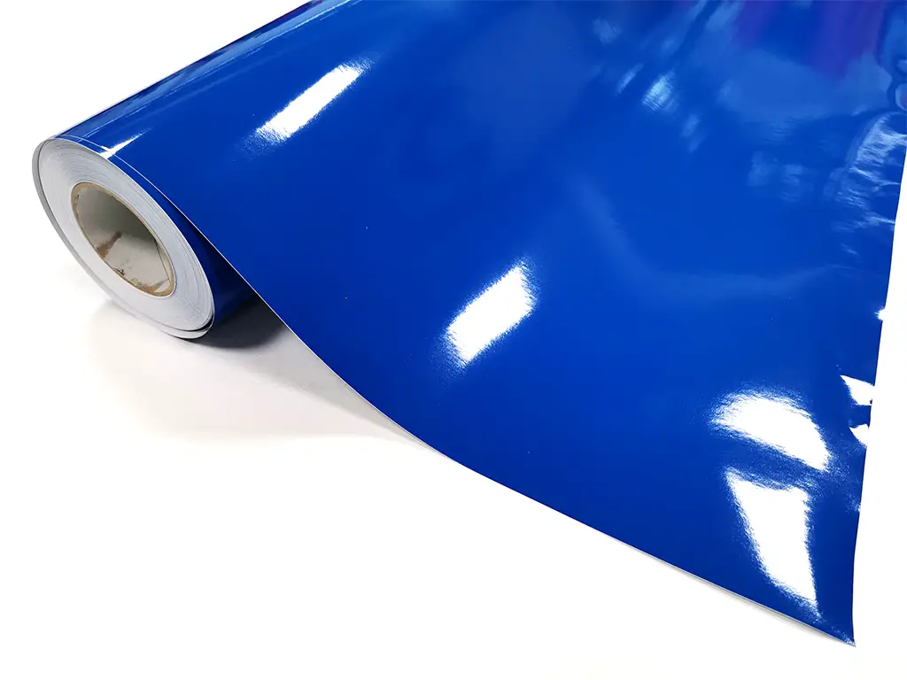 Autocolant albastru inchis, lucios, Aslan, 11434K, 122 cm lățime