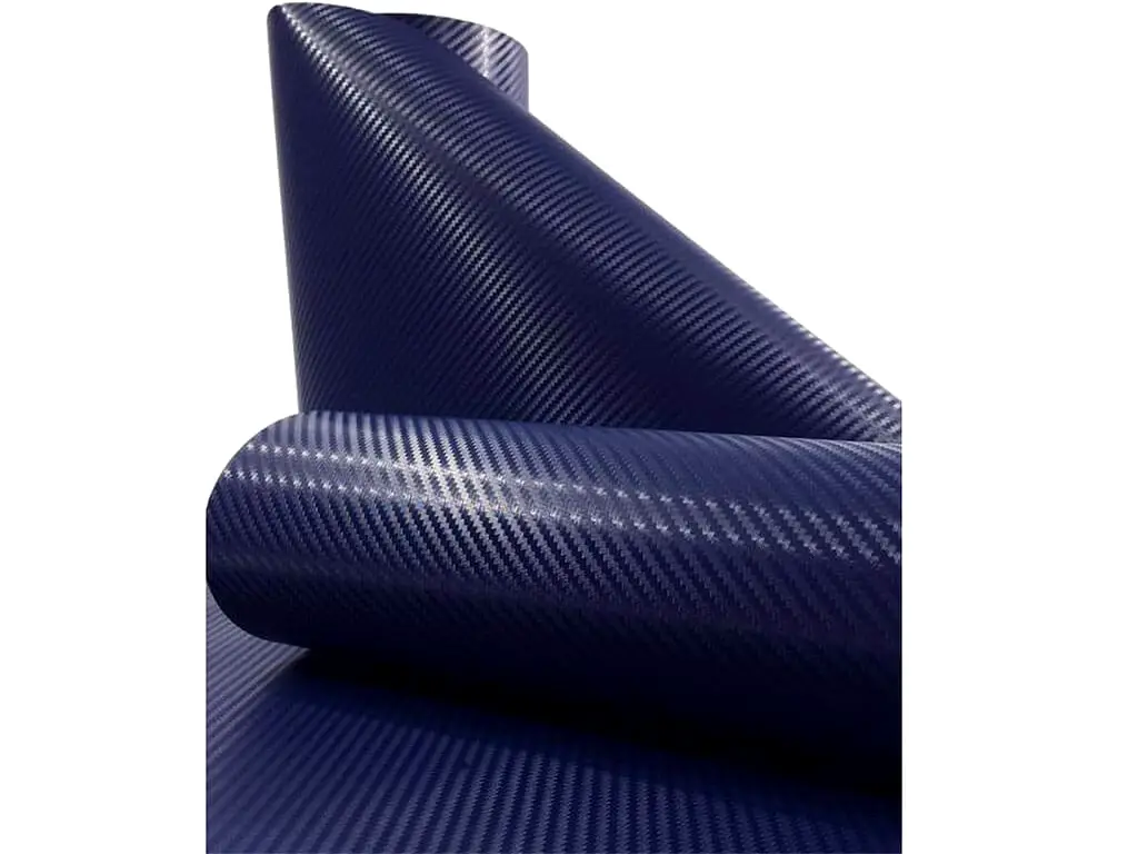 Autocolant albastru închis carbon 3D, Folina, aspect mat, rolă de 152x100 cm