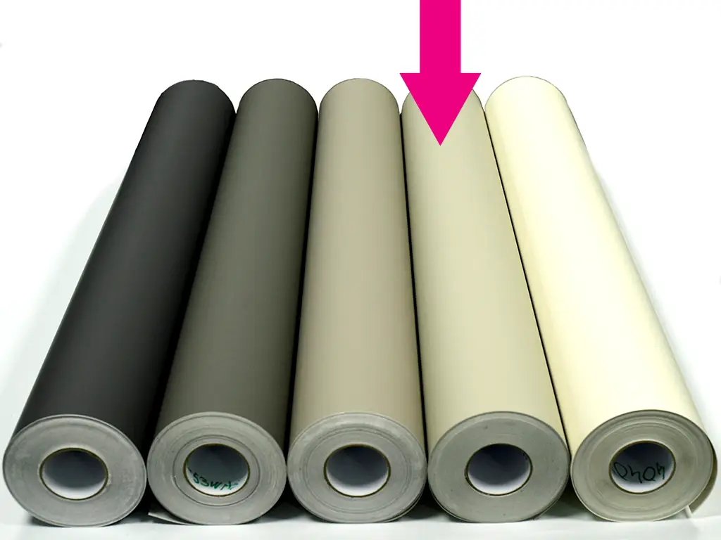Autocolant mobilă premium, bej nisipiu mat soft touch, 122 cm lățime