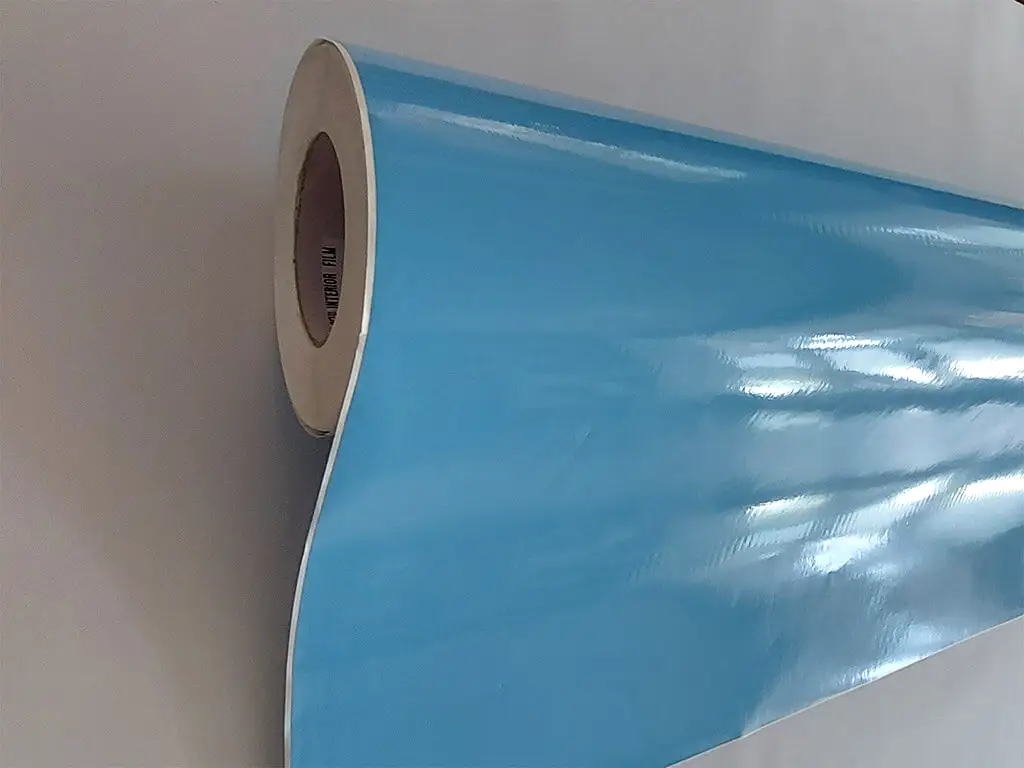 Autocolant bleu lucios, Kointec 3502, 100 cm lăţime