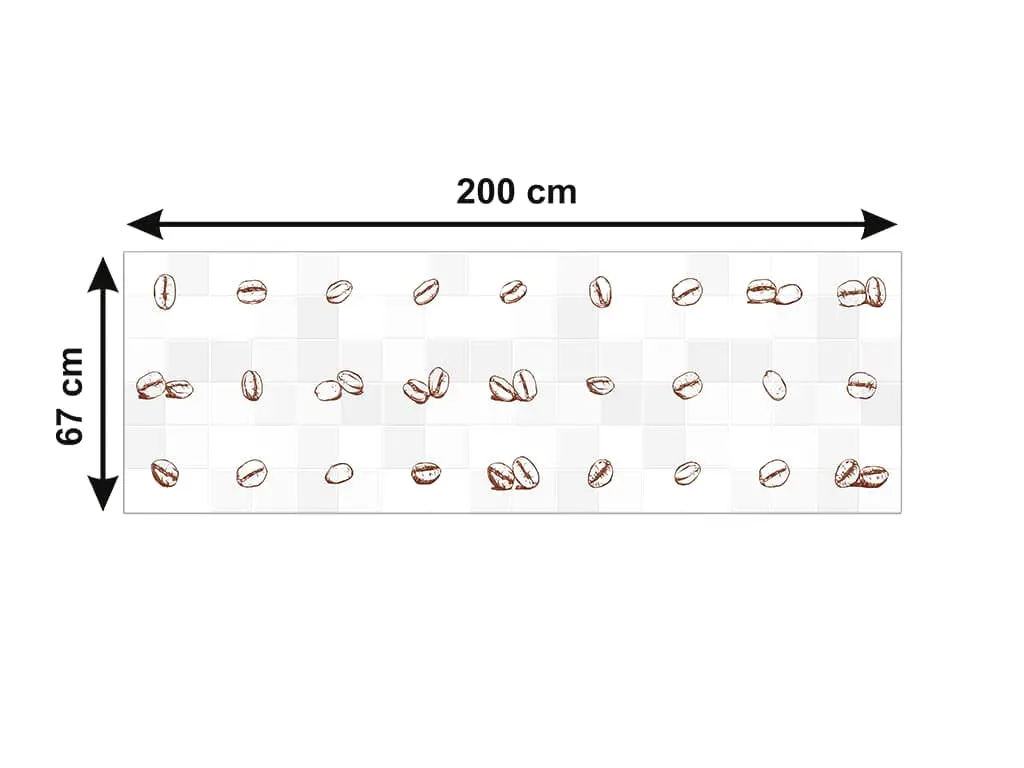 Autocolant perete, Folina, imitaţie faianţă cu boabe cafea, 67x200 cm
