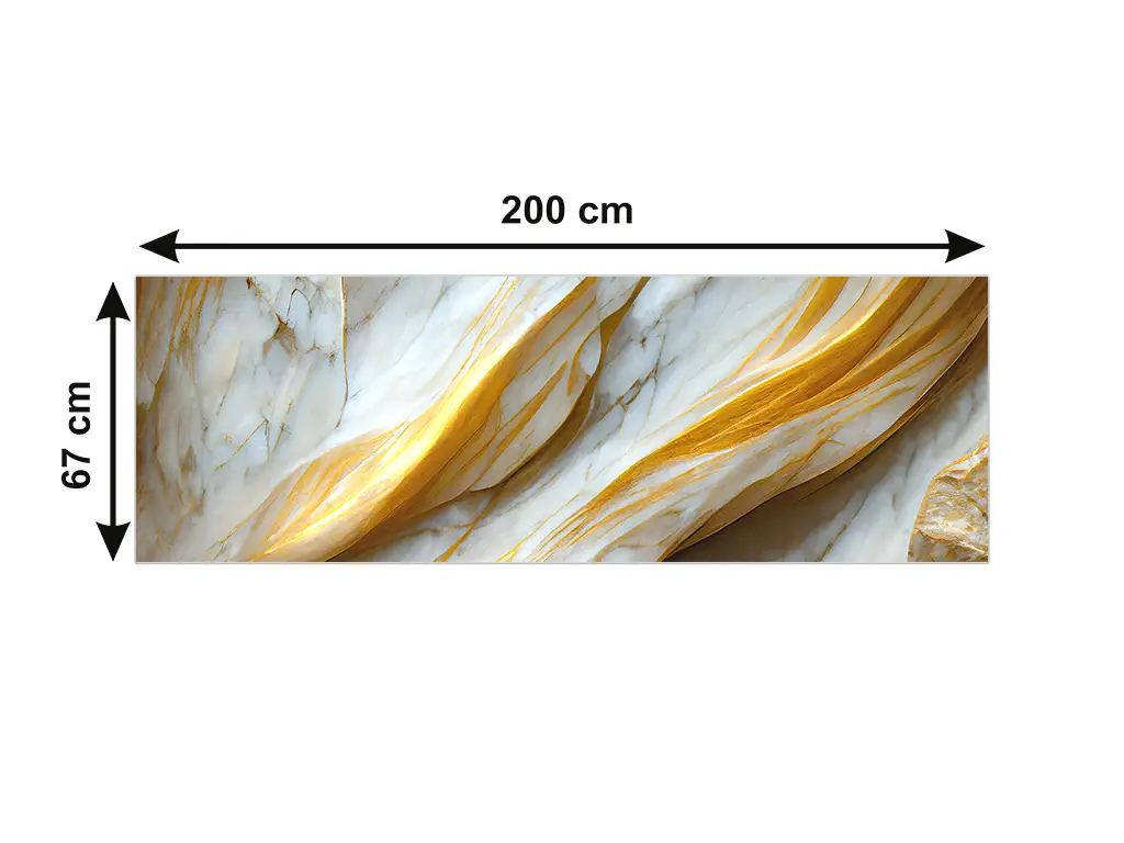 Autocolant perete imitaţie marmură aurie, Folina, rezistent la apă şi căldură, rolă de 67x200 cm