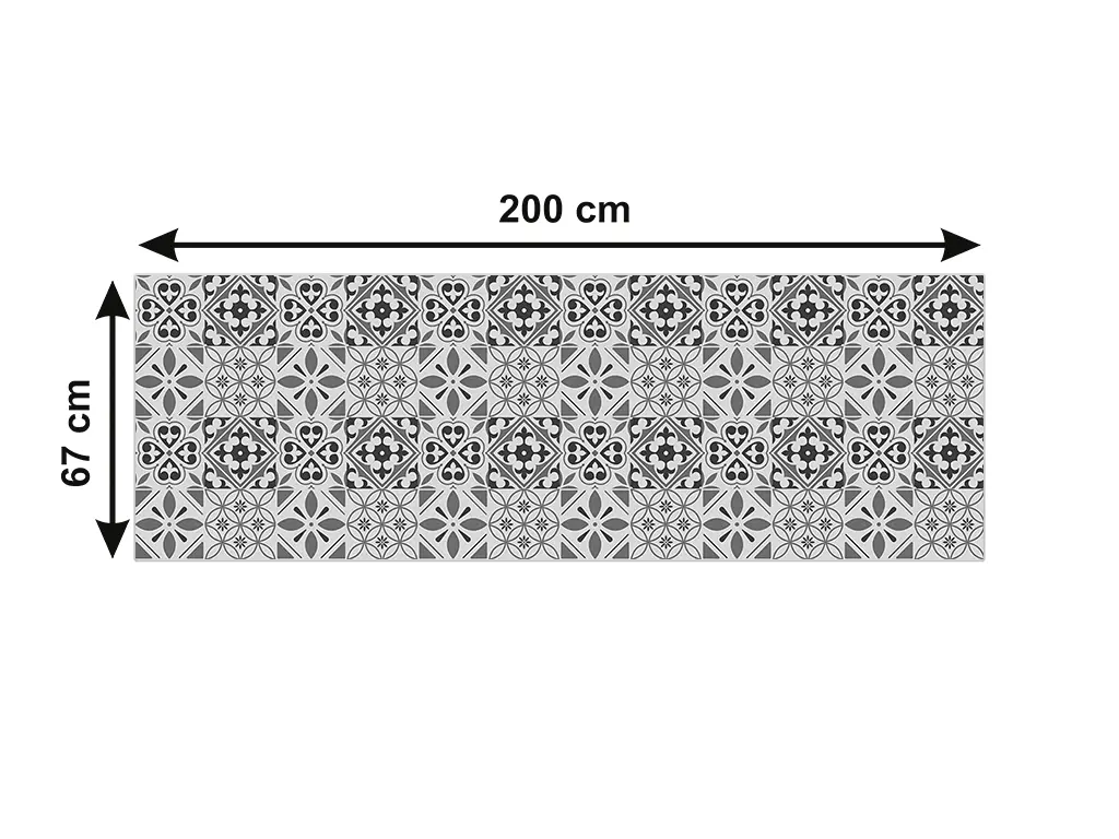 Autocolant perete imitaţie faianţă decorativă gri, Folina, rezistent la apă şi căldură, rolă de 67x200 cm