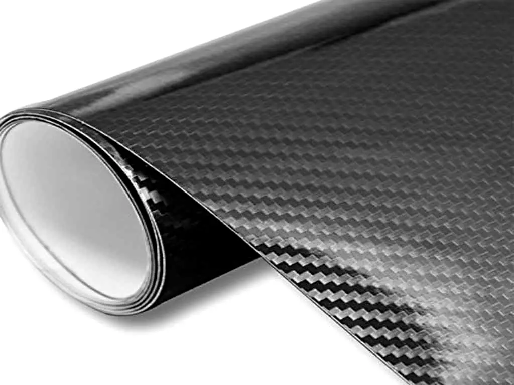 Folie carbon 5D negru lucios, material bubblefree, rolă de152x500 cm
